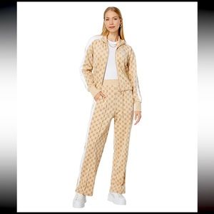 BNWT Puma T7 All Over Print Tracksuit Set in Color Light Sand - Size Medium